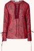 Mango Sunrise semi transparante tuniek met trekkoord en paisly dessin online kopen