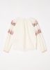 Scotch & Soda Witte Blouse Long Sleeved Flower Embroidery Top online kopen