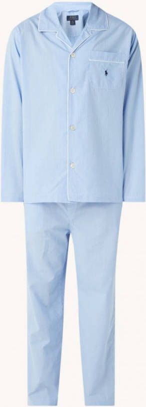 Ralph Lauren Pyjamaset van katoen met micro ruitdessin online kopen