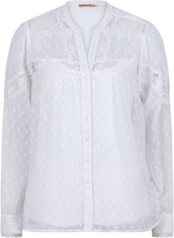 Esqualo blouse Sp23.06002/120 , Wit, Dames online kopen