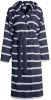 Seahorse badstof badjas met capuchon donkerblauw/wit online kopen