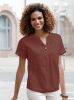 Comfortabele blouse in roodbruin van heine online kopen