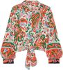 BA&SH Martha blouse met bloemenprint met strikdetail online kopen