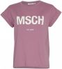 MSCH Copenhagen T shirt Alva van biologisch katoen paars/wit online kopen