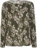 Alba moda Blouse met bloemendessin Donkergroen/Offwhite online kopen