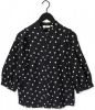 MSCH Copenhagen blouse Sigrida met all over print en plooien zwart/wit online kopen