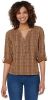 Comfortabele blouse in cognac/zand bedrukt van heine online kopen