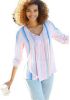 Comfortabele blouse in zalm/lichtblauw gestreept van heine online kopen