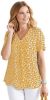 Comfortabele blouse in geel geprint van heine online kopen