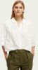 Scotch & Soda Witte Blouse Crop Shirt With Broderie Anglaise In Organic Cotton online kopen