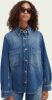 Scotch & Soda Blauwe Blouse Denim Shirt With Fringe Detail online kopen