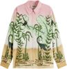 Scotch and Soda Tops Relaxed Fit Shirt With Placement Print Beige online kopen
