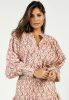 Aaiko blouse Barak met all over print en plooien roze online kopen