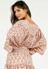 Aaiko blouse Barak met all over print en plooien roze online kopen
