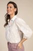 Aaiko Lien blouse met bloemborduring en pofmouw online kopen