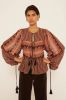 Antik batik Amelia voile blouse , Bruin, Dames online kopen