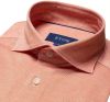 Eton gebreide pique slank fit shirt , Oranje, Heren online kopen