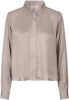 Modstr&#xF6, m Taupe satijnlook blouse beate online kopen