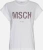 MSCH Copenhagen T shirt Alva van biologisch katoen paars/wit online kopen