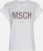 MSCH Copenhagen T shirt Alva van biologisch katoen paars/wit online kopen