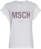 MSCH Copenhagen T shirt Alva van biologisch katoen paars/wit online kopen