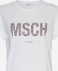 MSCH Copenhagen T shirt Alva van biologisch katoen paars/wit online kopen