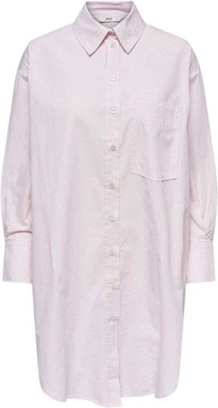 ONLY gestreepte blouse ONLMATHILDE lichtblauw/wit online kopen