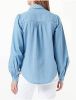SELECTED FEMME denim blouse SLFTAMMY met plooien light blue online kopen