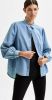 SELECTED FEMME denim blouse SLFTAMMY met plooien light blue online kopen