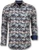 Gentile Bellini Bijzondere Overhemden Luxe Italiaanse Blouse 3008 , Blauw, Heren online kopen