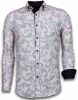 Overhemd Lange Mouw Tony Backer Italiaanse Overhemden Slim Fit Baroque Pattern - online kopen