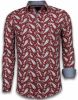 Overhemd Lange Mouw Tony Backer Italiaanse Overhemden Slim Fit Flower Pattern - online kopen
