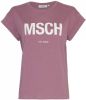 MSCH Copenhagen T shirt Alva van biologisch katoen paars/wit online kopen