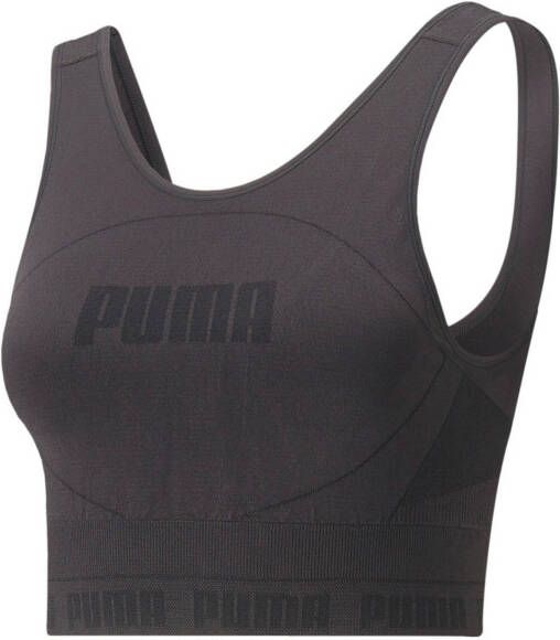 Puma evoknit crop sporttanktop zwart dames online kopen