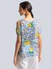 Alba moda Blouse met cut outs aan de schouders Blauw/Geel/Wit online kopen